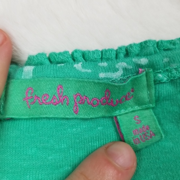 Fresh Produce Green & White Shirt - Picture 8 of 8